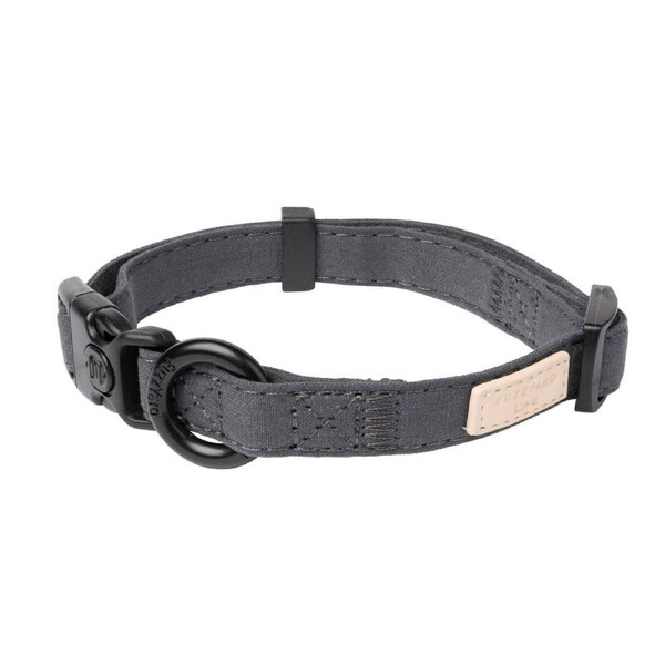 Slate Grey Large (25mm x 50cm to 65cm) FuzzYard Life Dog Collar