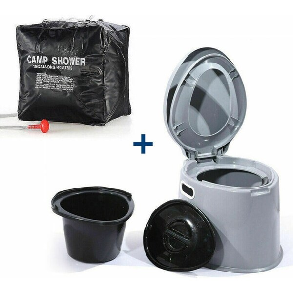 Ozoffer Outdoor Portable Toilet 6L Camping Potty Caravan Travel Camp Boating+camp shower