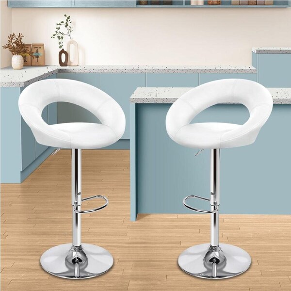 2x ALFORDSON Bar Stools Ovadia Modern White