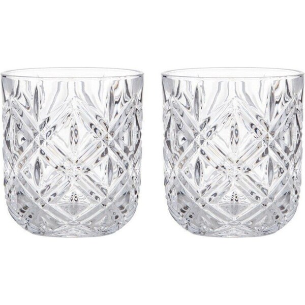 Davis & Waddell Fine Foods Deluxe Double Old Fashion - Set of 2 DTA0562 - Clear
