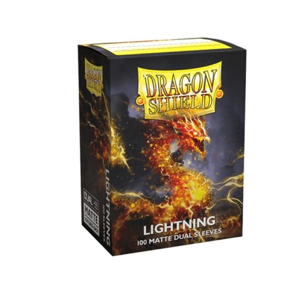 Dragon Shield - Standard Dual Matte Lightning Yellow Sleeves 100 pack