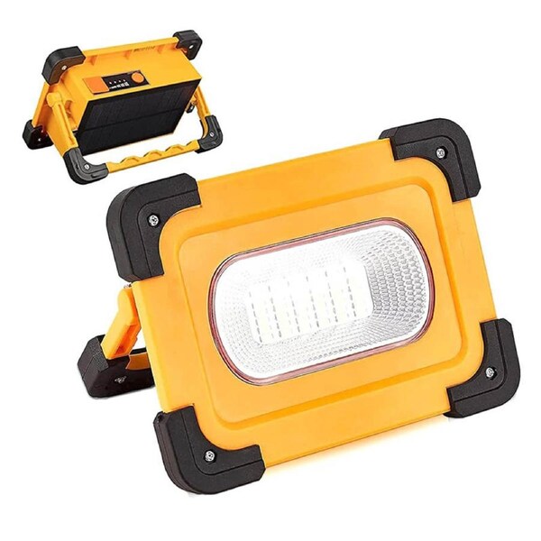 Nevenka Rechargeable Solar LED Work Light 4 Light Modes for Job Site Lighting Emergency Camping-30W