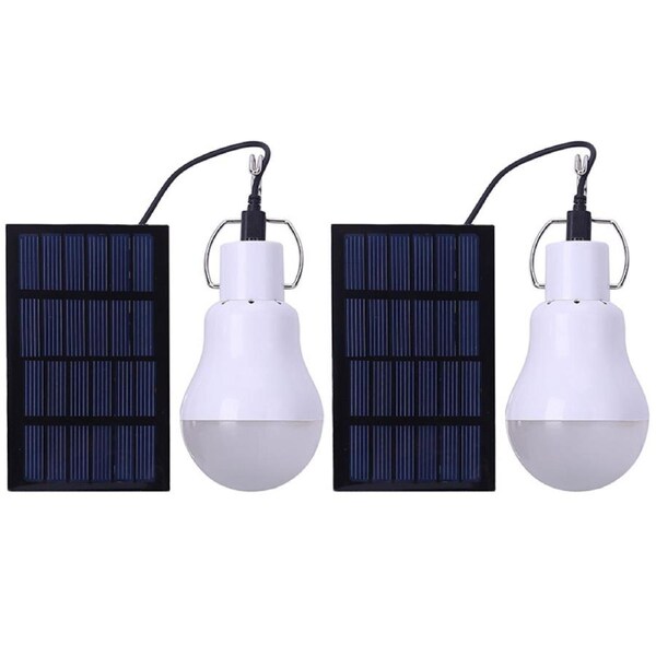 Nevenka 2Pack Solar Light Bulbs Portable Outdoor 110LM Tent Light