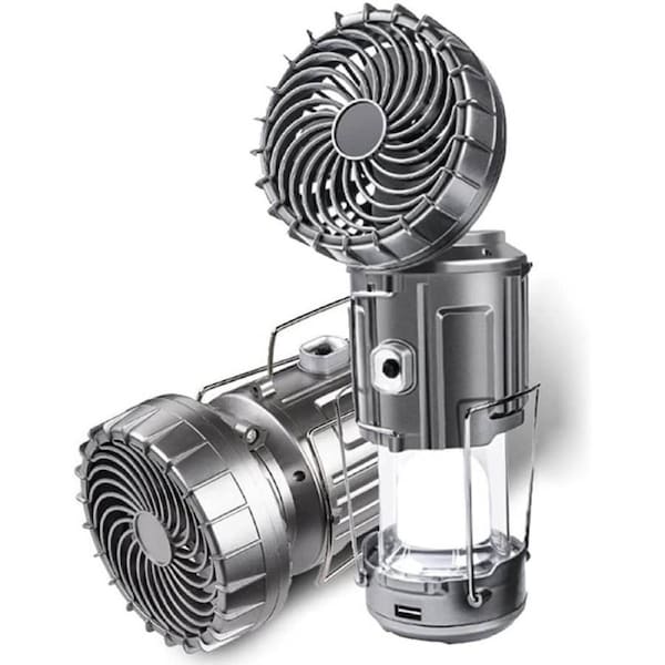 Nevenka 2 in 1 Solar Camping Lights Handheld Tent Fan Camping Gear Must Haves