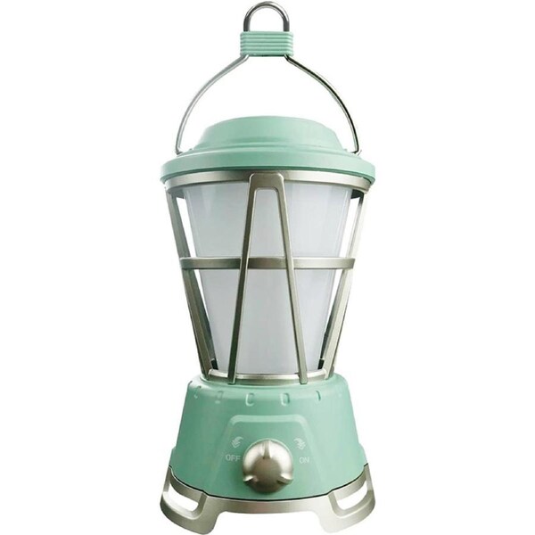 Nevenka LED Camping Lantern with Flame Effect 2 Lighting Modes for Emergency Hiking Fishing-Green