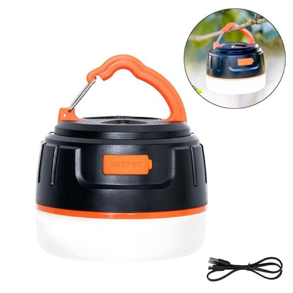 Nevenka Portable LED Camping Light Magnetic Base for Hurricane Emergency Hiking-Orange