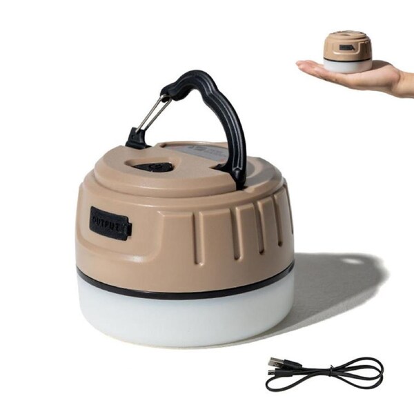 Nevenka Portable LED Camping Light Magnetic Base for Hurricane Emergency Hiking-Brown