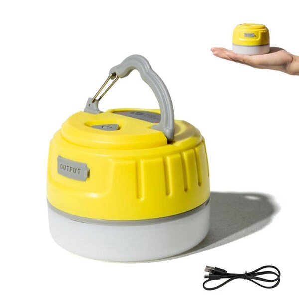 Nevenka Portable LED Camping Light Magnetic Base for Hurricane Emergency Hiking-Yellow