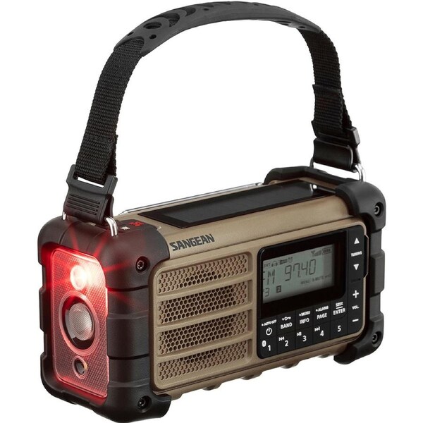 Sangean MMR-99 FM/AM Portable Bluetooth Speaker Radio Multi-Powered Desert Tan
