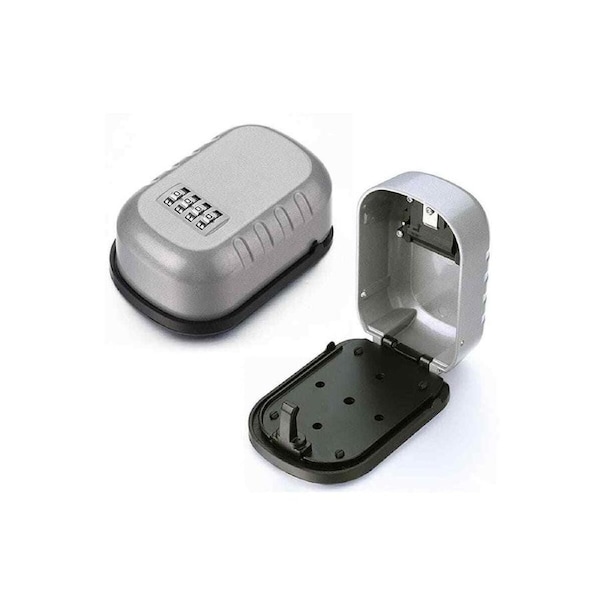 Wall Mounted Key Safe Box 4Digit Safe Outdoor Key Storag Organizer Password