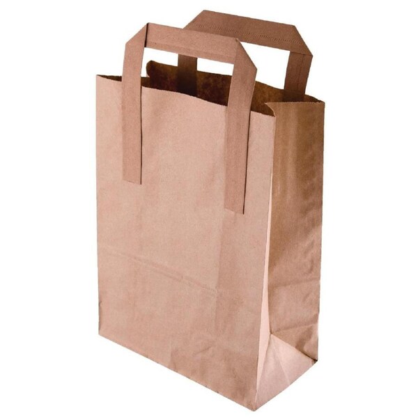 EDLP Fiesta Recyclable Brown Paper Bag with Handles Large (Pack 250)