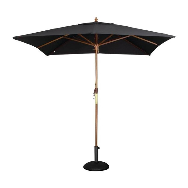 Bolero Black Square 2500mm Pulley Parasol