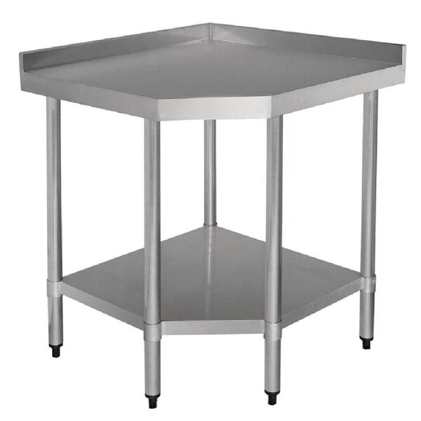 Vogue Corner Table St/St - 960x900x700mm 37 3/4x35 1/2x27 1/2"