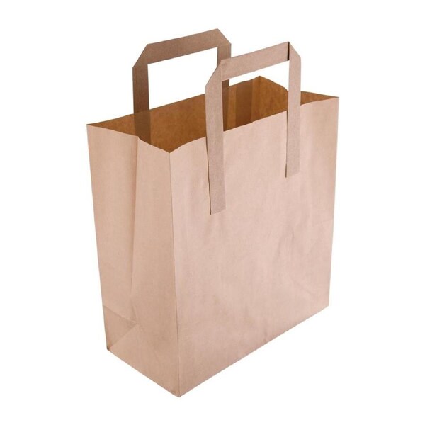 EDLP Fiesta Recyclable Brown Paper Bag with Handles Small (Pack 250)