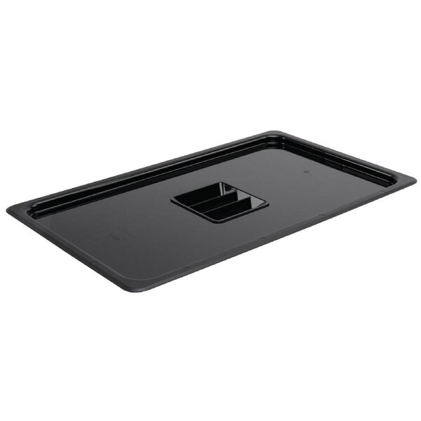 Vogue Black Polycarbonate Lid - GN 1/1