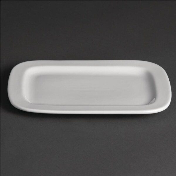 Olympia Whiteware Round Rectangle Plate - 230x170mm 9x6 3/4" (Box 12)