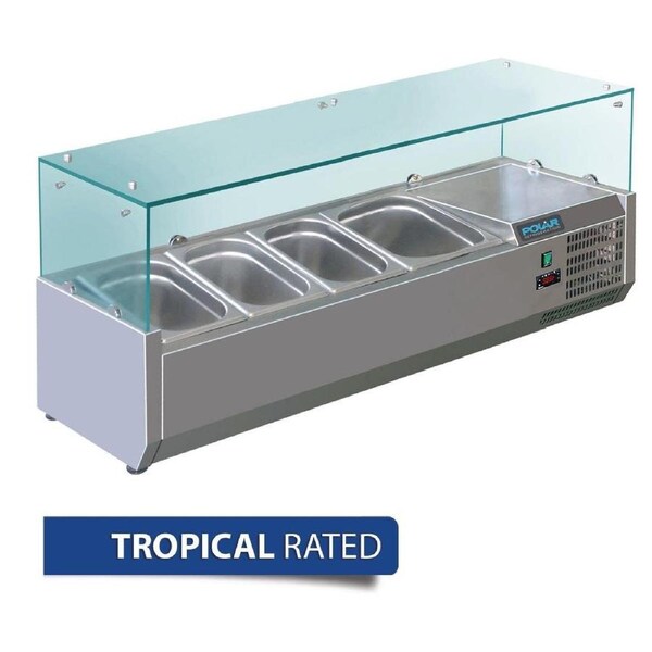 Polar G-Series Countertop Prep Fridge 3x 1/3GN & 1x 1/2GN- Commercial