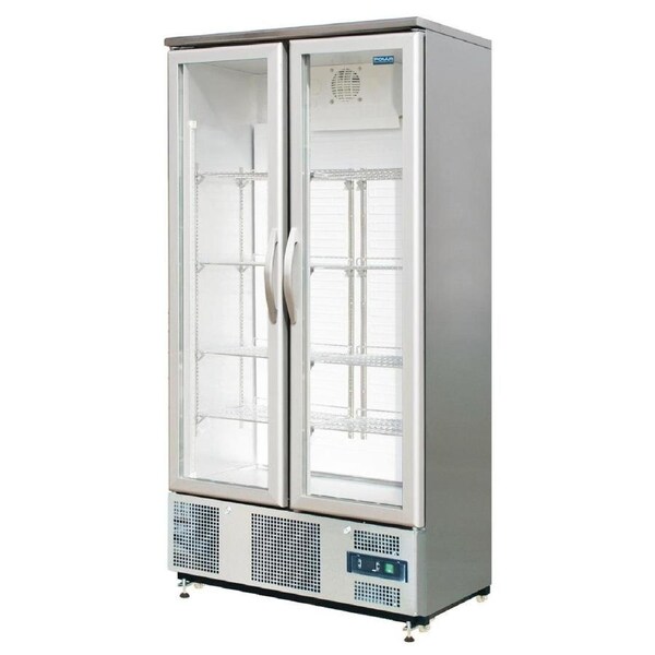 Polar G-Series Double Door Upright Back Bar Fridge Hinged St/St 490Ltr- Commercial