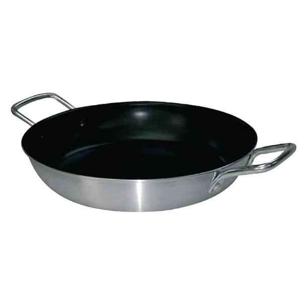Vogue Paella Pan Non-Stick Teflon Platinum Plus - 450x68mm 17 3/4x2 5/8"