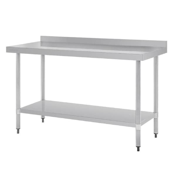 Vogue Table with Upstand St/St - 1500x700x900mm 59x27 1/2x35 1/2"