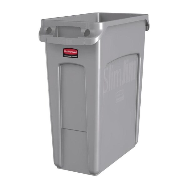 Rubbermaid Slim Jim Waste Container Grey - 60Ltr