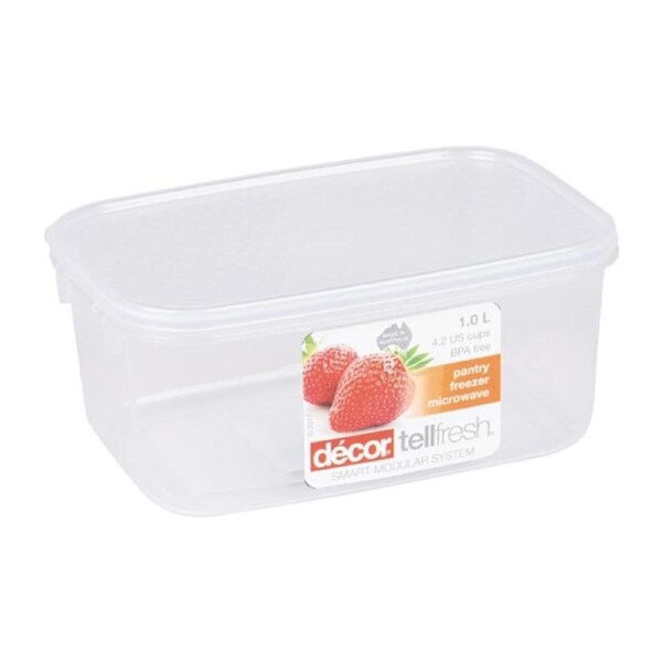 Decor TellFresh Oblong Container - 1Ltr (Pack 3)