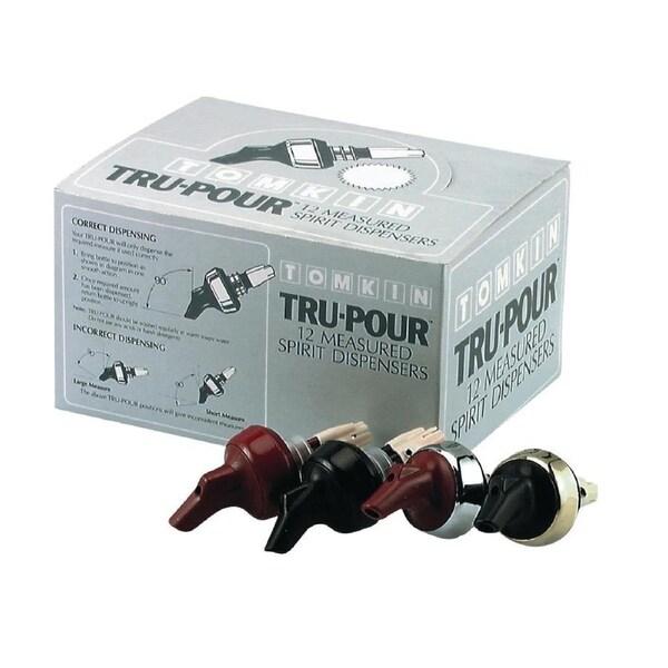 Tru-Pour Black Spirit Dispenser - 30ml (Box 12)