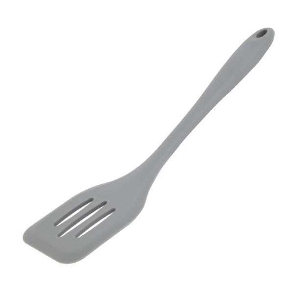 Vogue Silicone High Heat Flexible Slotted Turner Grey - 295mm 12"