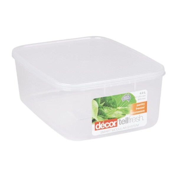 Decor TellFresh Oblong Container - 4Ltr
