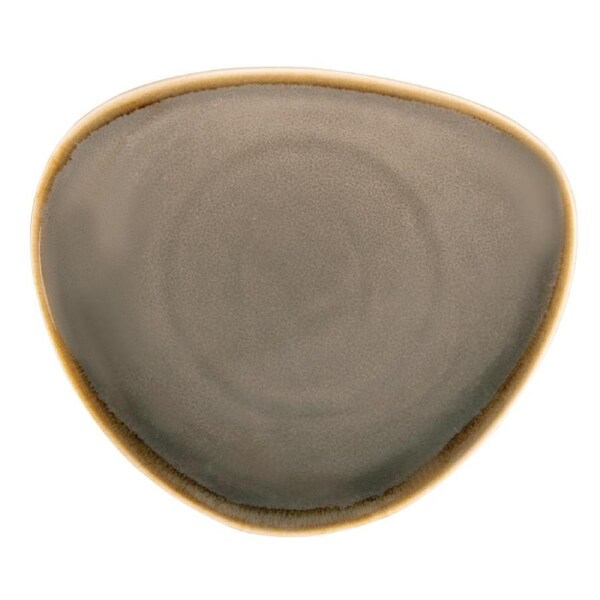 Olympia Kiln Smoke Tri Plate 280mm 11" (Box 4)