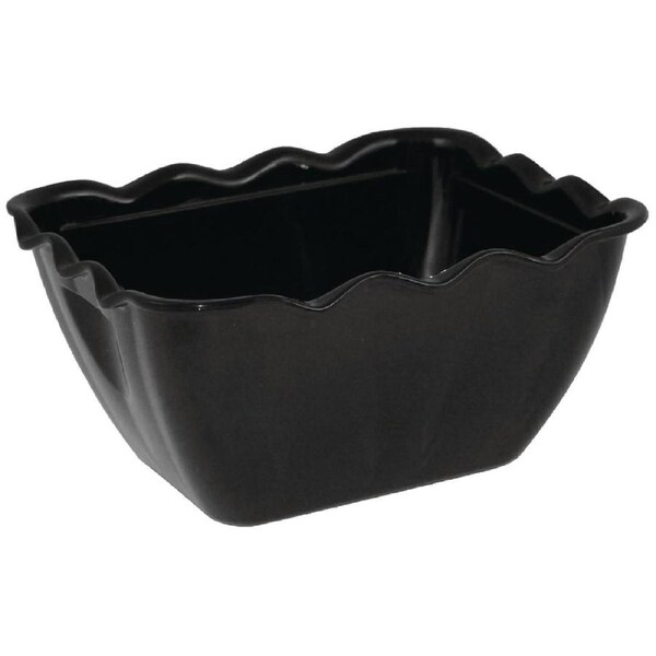 Olympia Kristallon Small Salad Crock Black SAN - 0.75Ltr 165x135x85mm