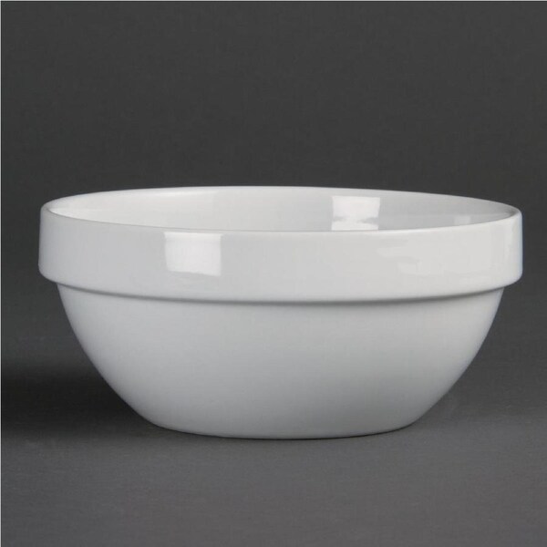 Olympia Whiteware Stacking Bowl White - 145mm 5 3/4" 540ml (Box 12)