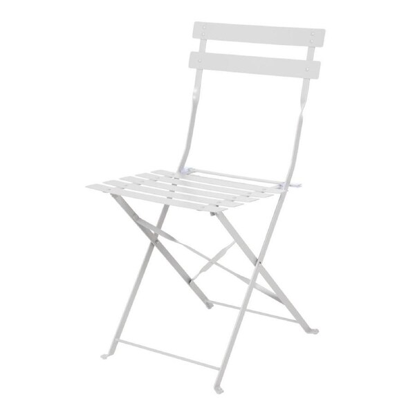 Bolero Grey Pavement Style Steel Folding Chairs (Pack 2)