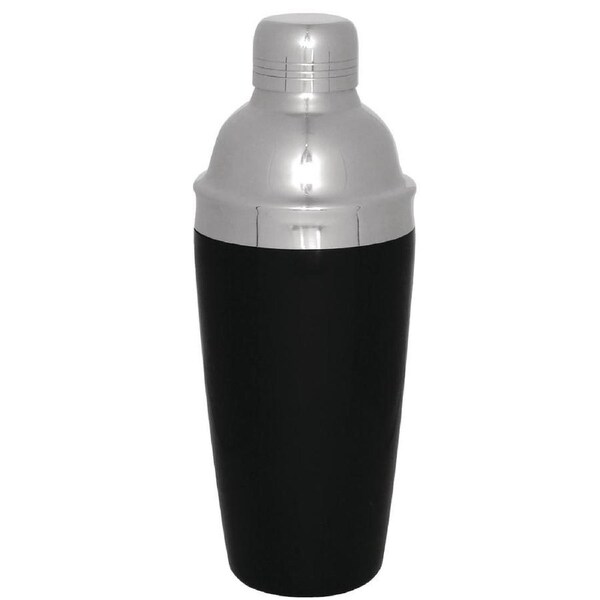Deluxe Cocktail Shaker - 0.7Ltr Black PVC Grip