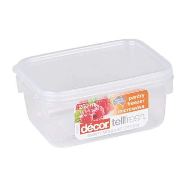 Decor TellFresh Oblong Container - 250ml (Pack 3)