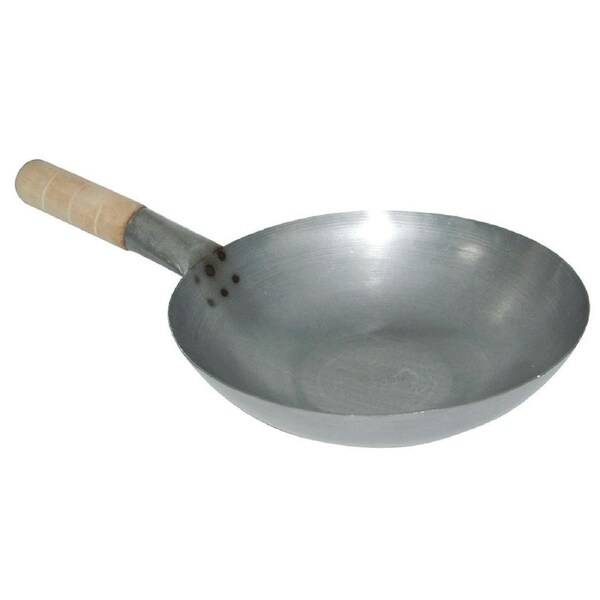 Vogue Wok Flat Base - 350mm 13 3/4"