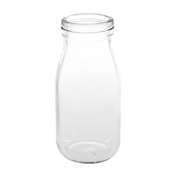 Olympia Glass Milk Bottle - 200ml (Box 12)