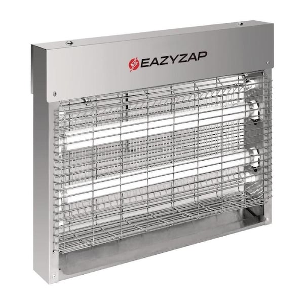 Eazyzap Brushed Stainless Steel Pest Killer - 8watt- Commercial