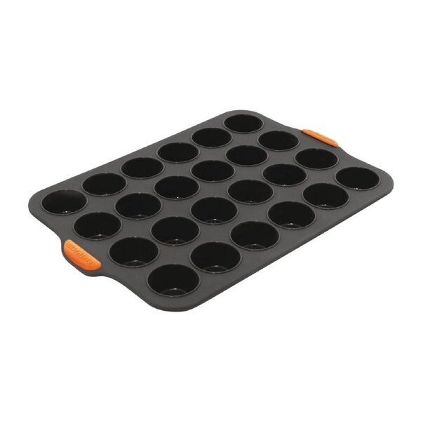 Bakemaster Reinforced Silicone Muffin Pan Mini 24 Cup (45x25mm) Grey 35.5x24.5cm