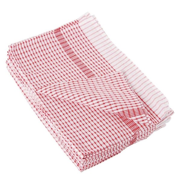EDLP - Vogue Wonderdry Tea Towels Red - 760x510mm 30x20" (Pack 10)