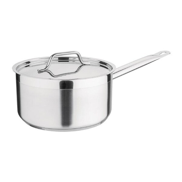 EDLP - Nisbets Essentials Saucepan St/St - 200x105mm (Lid Included)