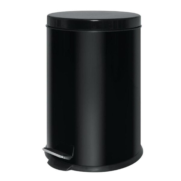 Black Pedal Bin 20L