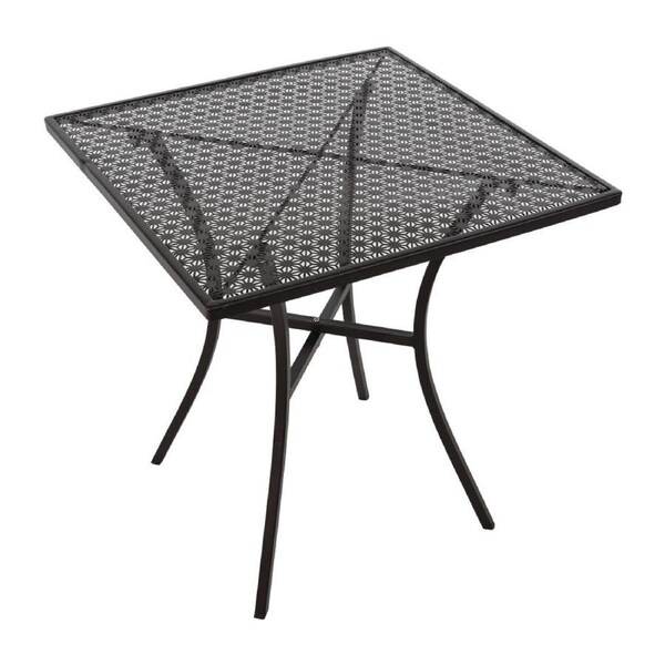 Bolero Black Steel Patterned Bistro Table 700mm Square