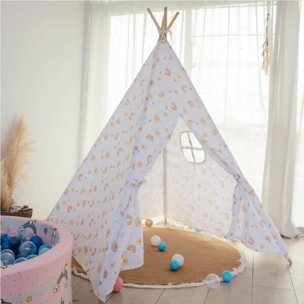 All 4 KIDS White Rainbow Teepee