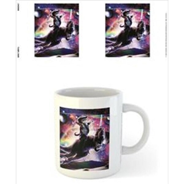 Random Galaxy - Cat On T.rex Mug