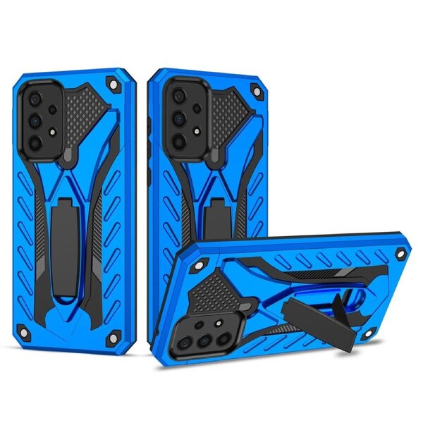 For Samsung Galaxy A73 5G Case Armour Shockproof Tough Cover with Kickstand Blue