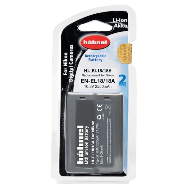 Hahnel EN-EL18/18A 2550mAh 10.8V HL-EL18 Battery for Nikon Digital Camera