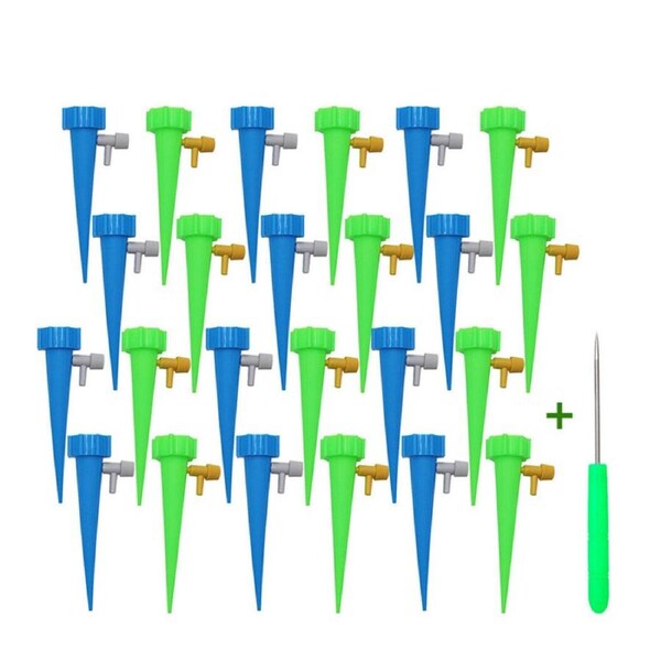 Ozoffer Drip Irrigation System Kit Drippers Self Watering Spikes Plant Flower Garden