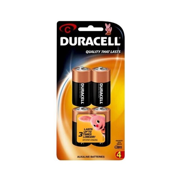 4pc Duracell CopperTop C Alkaline Battery 1.5V Multi Purpose f/ Recorders/Radios
