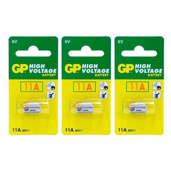 3x 1pc GP 6V Alkaline 11A Battery Multi Purpose/Single Use for Remote Controller